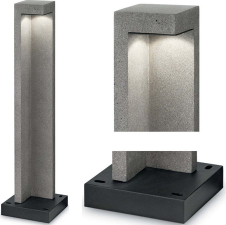 Lampioncino-Ideal-Lux-TITANO-PT1-BIG-187327-4000°K-LED-IP55-74H-resina-metallo-paletto