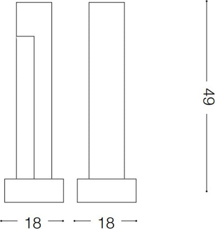Lampioncino-Ideal-Lux-TITANO-PT1-SMALL-157856-4000°K-LED-IP55-49H-resina-metallo-paletto