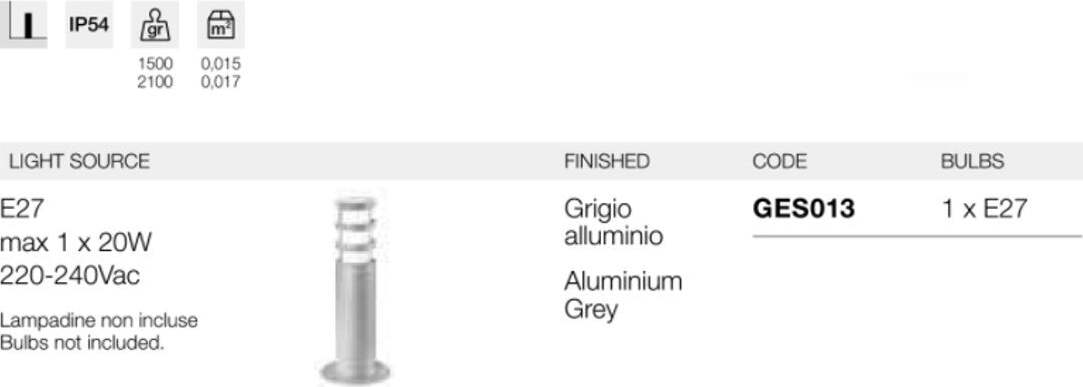 Lampioncino-moderno-Gea-Led-ZEIS-GES013-E27-LED-alluminio-palo