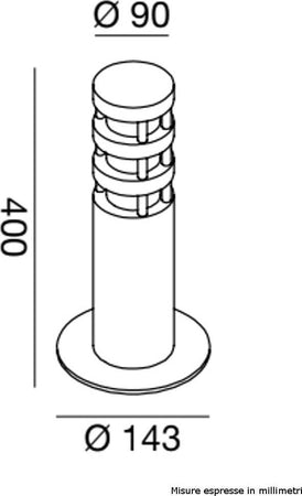 Lampioncino-moderno-Gea-Led-ZEIS-GES023-E27-LED-alluminio-palo