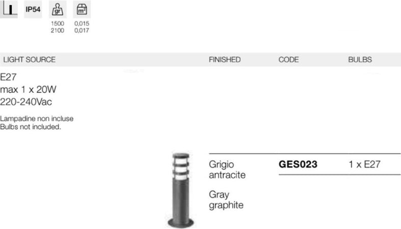 Lampioncino-moderno-Gea-Led-ZEIS-GES023-E27-LED-alluminio-palo
