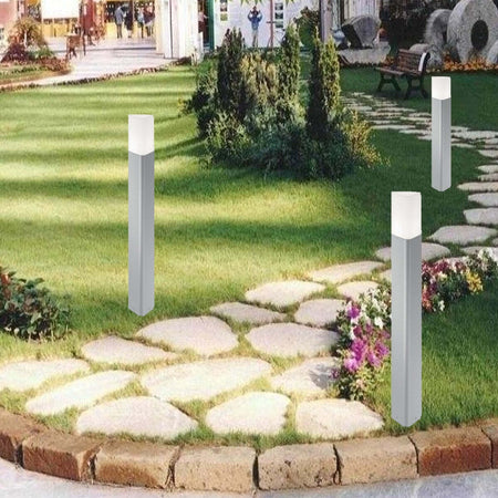 Lampioncino-moderno-Ideal-Lux-PULSAR-PT1-135908-135922-E27-LED-alluminio-lampada-terra