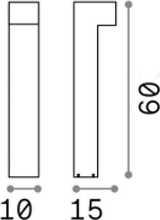 Lampioncino-moderno-Ideal-Lux-SIRIO-PT2-SMALL-G9-LED-IP44-alluminio-lampada-terra