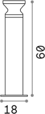 Lampioncino-moderno-Ideal-Lux-TORRE-PT1-H60-186955-162492-E27-LED-alluminio-lampada-terra