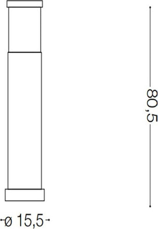 Lampioncino-moderno-Ideal-Lux-TRONCO-PT1-BIG-E27-LED-alluminio-paletto