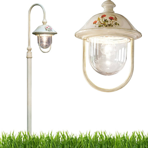 Lampioncino-palo-classico-Ferroluce-BARI-A303-TE-E27-LED-alluminio-lampada-terra
