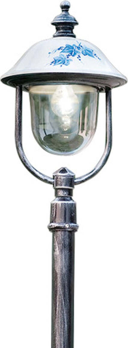 Lampioncino-palo-classico-Ferroluce-BARI-A304-TE-E27-LED-alluminio-lampada-terra