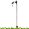 Lampioncino-palo-classico-Ferroluce-GENOVA-A403-TE-E27-LED-alluminio-lampada-terra