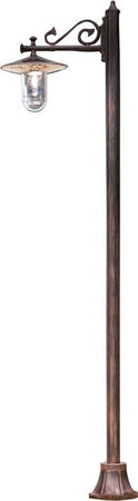 Lampioncino-palo-classico-Ferroluce-GENOVA-A403-TE-E27-LED-alluminio-lampada-terra