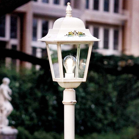 Lampioncino-palo-classico-Ferroluce-GORIZIA-A108-TE-E27-LED-alluminio-lampada-terra