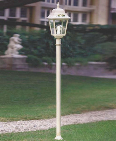Lampioncino-palo-classico-Ferroluce-GORIZIA-A108-TE-E27-LED-alluminio-lampada-terra
