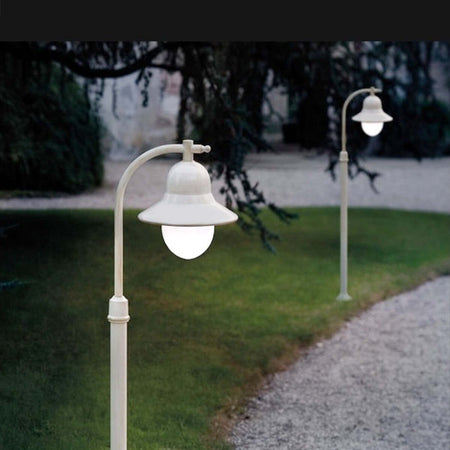 Lampioncino-palo-classico-Ferroluce-IMPERIA-A202-TE-E27-LED-alluminio-lampada-terra