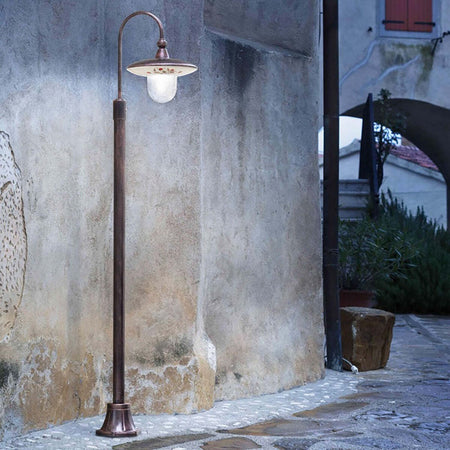 Lampioncino-palo-classico-LATINA-A672-TE-E27-LED-alluminio-ceramica-lampada-terra