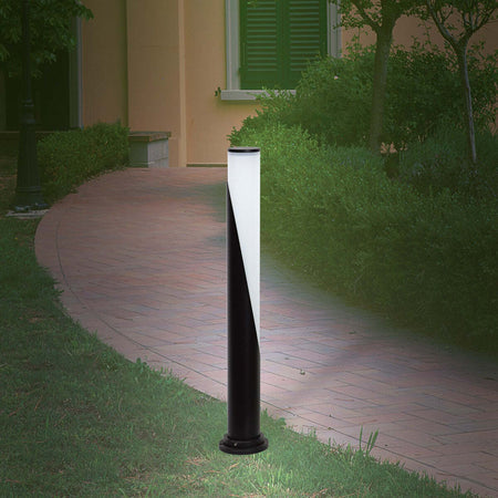 Lampioncino-palo-moderno-Garden-Luce-1001-1-H80-E27-GR-LED-alluminio-lampada-terra