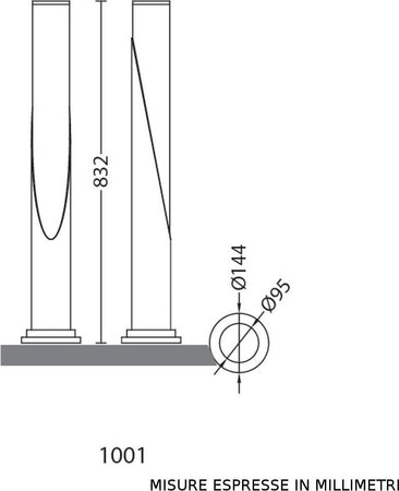Lampioncino-palo-moderno-Garden-Luce-1001-1-H80-E27-GR-LED-alluminio-lampada-terra