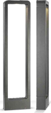 Lampioncino-palo-moderno-Pan-international-GARD-EST285-EST287-LED-alluminio-lampada-terra