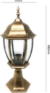 Lampioncino-Per-Cancello-Lampione-Lanterna-In-Vetro-Attacco-E27-Bronzo-Es45-Universo