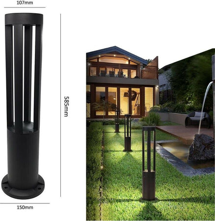 Lampione-12-W-Led-Luce-Calda-Lampada-.-Lampione-Da-Terra-Giardino-Sterno-Ip65-Nero-Universo