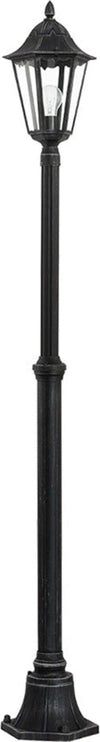 Lampione-Contemporaneo-Da-Esterno-Navedo-1-Luce-Alluminio-Fuso-Nero-E-Argento