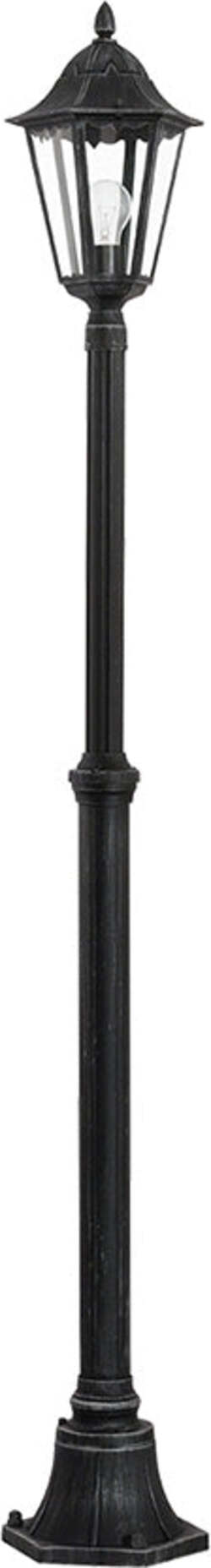 Lampione-Contemporaneo-Da-Esterno-Navedo-1-Luce-Alluminio-Fuso-Nero-E-Argento