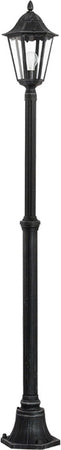 Lampione-Contemporaneo-Da-Esterno-Navedo-1-Luce-Alluminio-Fuso-Nero-E-Argento