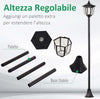 Lampione-da-Esterni-con-6-Luci-Led-e-Pannelli-Solari-Impermeabile-Accensione-Automatica-Durata-6-Ore-Altezza-177cm-XC3B30-006XC3