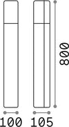 Lampione-Da-Esterno-Moderno-Pulsar-Alluminio-Coffee-1-Luce-E27
