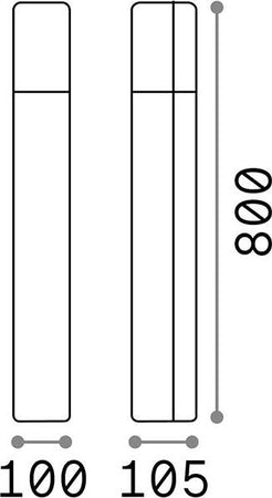Lampione-Da-Esterno-Moderno-Pulsar-Alluminio-Grigio-1-Luce-E27