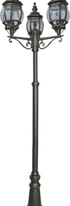 Lampione-Da-Esterno-Rustico-Country-Bel-Aire-Alluminio-Nero-3-Luci-E27