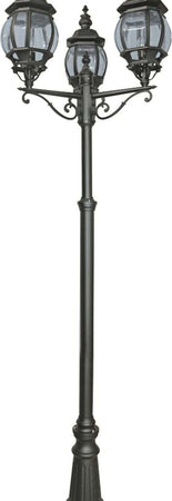 Lampione-Da-Esterno-Rustico-Country-Bel-Aire-Alluminio-Nero-3-Luci-E27
