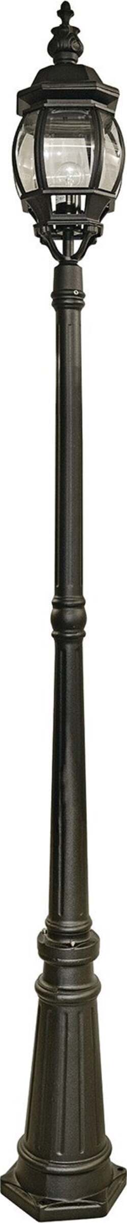 Lampione-Da-Esterno-Rustico-Country-Bel-Aire-Alluminio-Nero-Vetro-1-Luce-E27