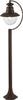 Lampione-Da-Esterno-Rustico-Country-Stazione-Acciaio-Marrone-Vetro-1-Luce-E27