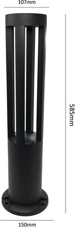 Lampione-Da-Terra-Lampada-12-W-Led-.-Luce-Bianca-Esterno-Giardino-Lampioncino-Nero-Universo