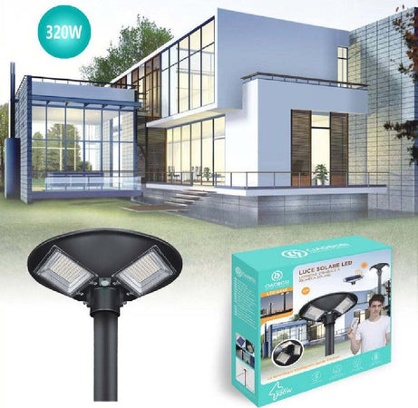 Lampione Faro Giardino Stradale Crepuscolare Ufo Pannello Solare 320 W Led-8446 Illuminazione/Illuminazione per esterni/Lampioni Trade Shop italia - Napoli, Commerciovirtuoso.it