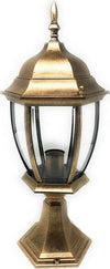 Lampione Giardino 49cm Lanterna In Vetro E27 Luce Esterno Alluminio Es45 Bronzo Illuminazione/Illuminazione per esterni/Lampioni Trade Shop italia - Napoli, Commerciovirtuoso.it