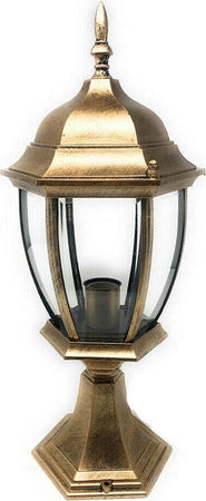 Lampione Giardino 49cm Lanterna In Vetro E27 Luce Esterno Alluminio Es45 Bronzo Illuminazione/Illuminazione per esterni/Lampioni Trade Shop italia - Napoli, Commerciovirtuoso.it