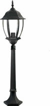 Lampione-Giardino-870-Mm-Nero-Lanterna-In-Vetro-E27-Luce-Esterno-Alluminio-Es39