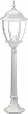 Lampione-Giardino-870mm-Lanterna-In-Vetro-E27-Luce-Esterno-Alluminio-Es39-Bianco