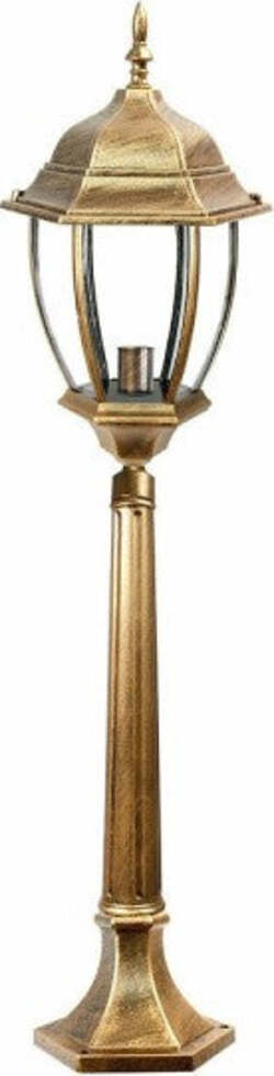 Lampione-Giardino-Bronzo-870mm-Lanterna-In-Vetro-E27-Luce-Esterno-Alluminio-Es39