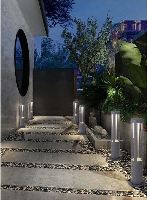 Lampione Giardino Lampada 12 Watt Led Terra Esterno Ip65 Lampioncino Grigio Es28 Illuminazione/Illuminazione per esterni/Lampioni Trade Shop italia - Napoli, Commerciovirtuoso.it