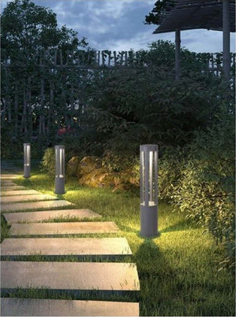Lampione Giardino Lampada 12 Watt Led Terra Esterno Ip65 Lampioncino Grigio Es28 Illuminazione/Illuminazione per esterni/Lampioni Trade Shop italia - Napoli, Commerciovirtuoso.it