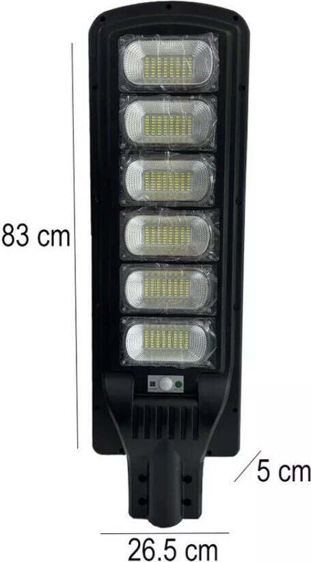 LAMPIONE LED CON PANNELLO SOLARE CREPUSCOLARE 300W LUCE FREDDA IP65 Illuminazione/Illuminazione per esterni/Lampioni Zencoccostore - Formia, Commerciovirtuoso.it