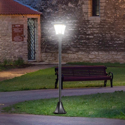 Lampione-LED-da-Esterno-ad-Energia-Solare-Lampada-da-Giardino-Lampada-da-Terra-Impermeabile-IP44-18×18×160cm-Nero-XN4842-108XN4
