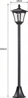 Lampione-LED-da-Esterno-ad-Energia-Solare-Lampada-da-Giardino-Lampada-da-Terra-Impermeabile-IP44-18×18×160cm-Nero-XN4842-108XN4