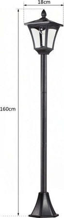 Lampione-LED-da-Esterno-ad-Energia-Solare-Lampada-da-Giardino-Lampada-da-Terra-Impermeabile-IP44-18×18×160cm-Nero-XN4842-108XN4