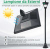 Lampione-LED-da-Esterno-ad-Energia-Solare-Lampada-da-Giardino-Lampada-da-Terra-Impermeabile-IP44-18×18×160cm-Nero-XN4842-108XN4