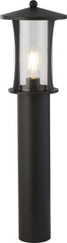 Lampione-Rustico-Country-Pagoda-Alluminio-Nero-Vetro-Trasparente-6-Luci-E27