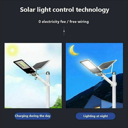 Lampione-solare-a-LED-200W-Con-Pannello-Solare-e-Telecomando-Crepuscolare-IP66