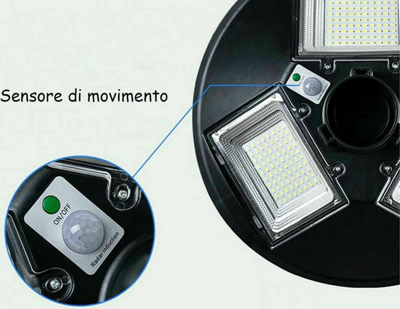 LAMPIONE SOLARE LED 150W 200W 300W CREPUSCOLARE IP66 LUCE FREDDA TELECOMANDO Illuminazione/Illuminazione per esterni/Proiettori Zencoccostore - Formia, Commerciovirtuoso.it