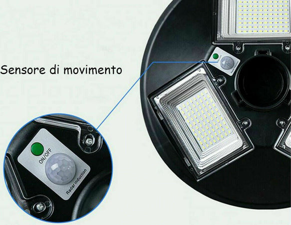 LAMPIONE SOLARE LED 150W 200W 300W CREPUSCOLARE IP66 LUCE FREDDA TELECOMANDO Illuminazione/Illuminazione per esterni/Proiettori Zencoccostore - Formia, Commerciovirtuoso.it